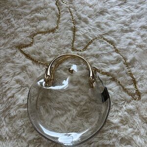 Brandy Melville Clear Bag with Gold Chain